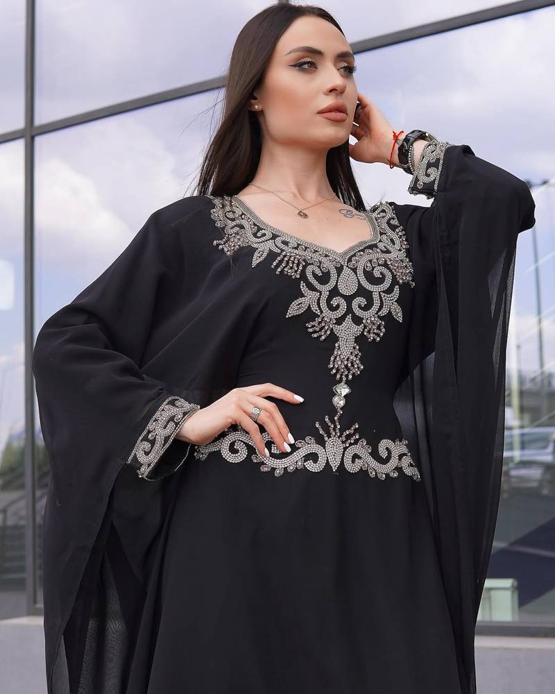 SALE New Moroccan Dubai Kaftans Farasha Abaya Dress Very Fancy Long Gown 